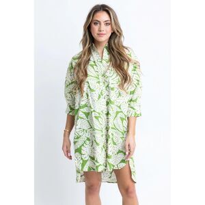 Karlie Ibiza Palm Shirt Dress